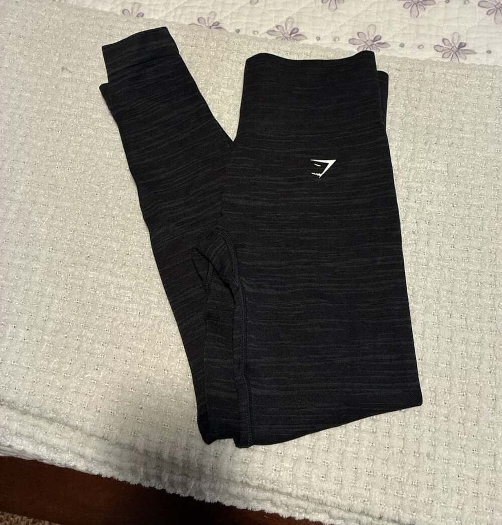 Gymshark Adapt Marl Seamless Leggings High Rise Black